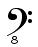 F-Clef with reading an octave below
