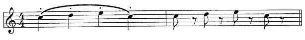 Mezzo staccato example 1